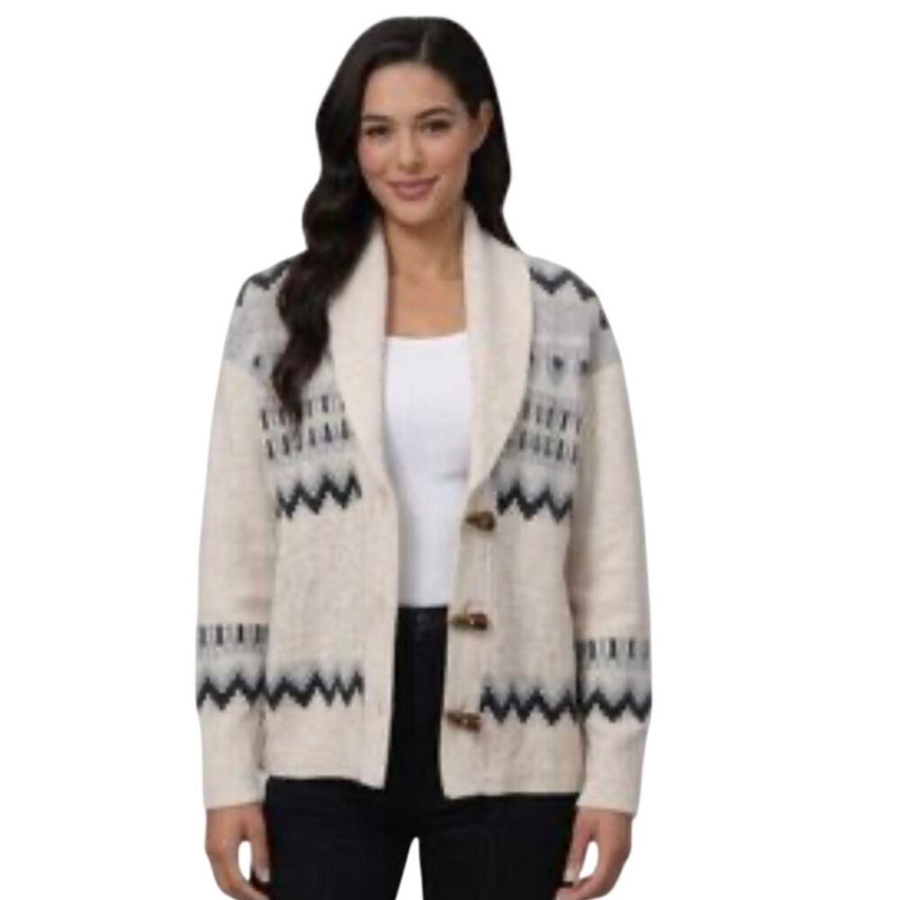 NWT Frye Oatmeal Heather Combo Southwest Sweater Cardigan
